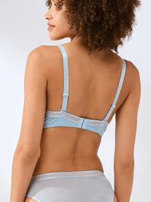 Luvlette Sheer Fantasy Shimmer Full Support Plunging Bra
   SKU: si2204079094351439      
       ... | SHEIN