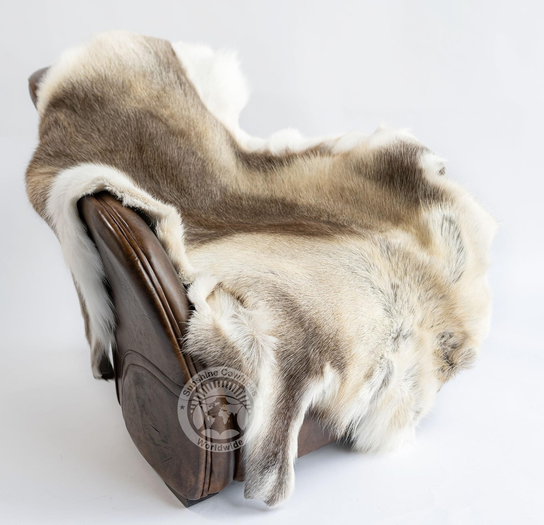 Sunshine Cowhides 100% Genuine Nordic Reindeer Hide Rug - Greyish Animal Skin Rugs for Bedroom, L... | Amazon (US)