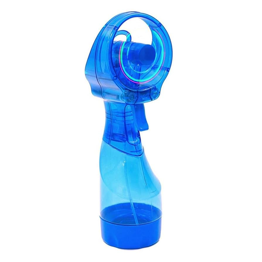 O2COOL LED Lights Deluxe Handheld Battery Powered Water Misting Fan (Dark Blue) | Amazon (US)
