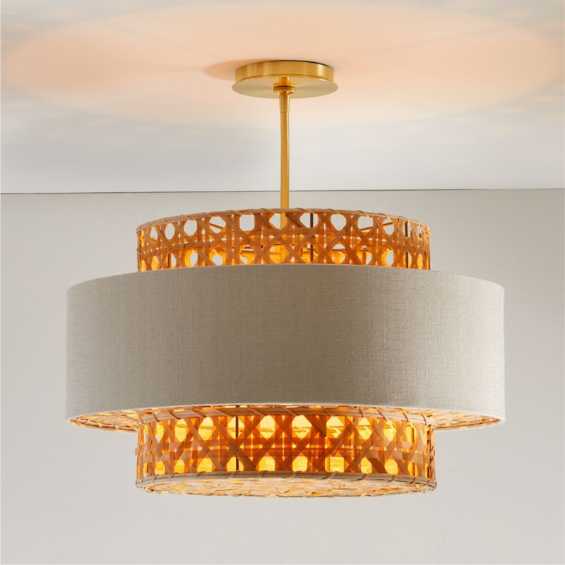 Reese Cane 21.5" Nursery Chandelier/Kids Ceiling Light + Reviews | Crate & Kids | Crate & Barrel