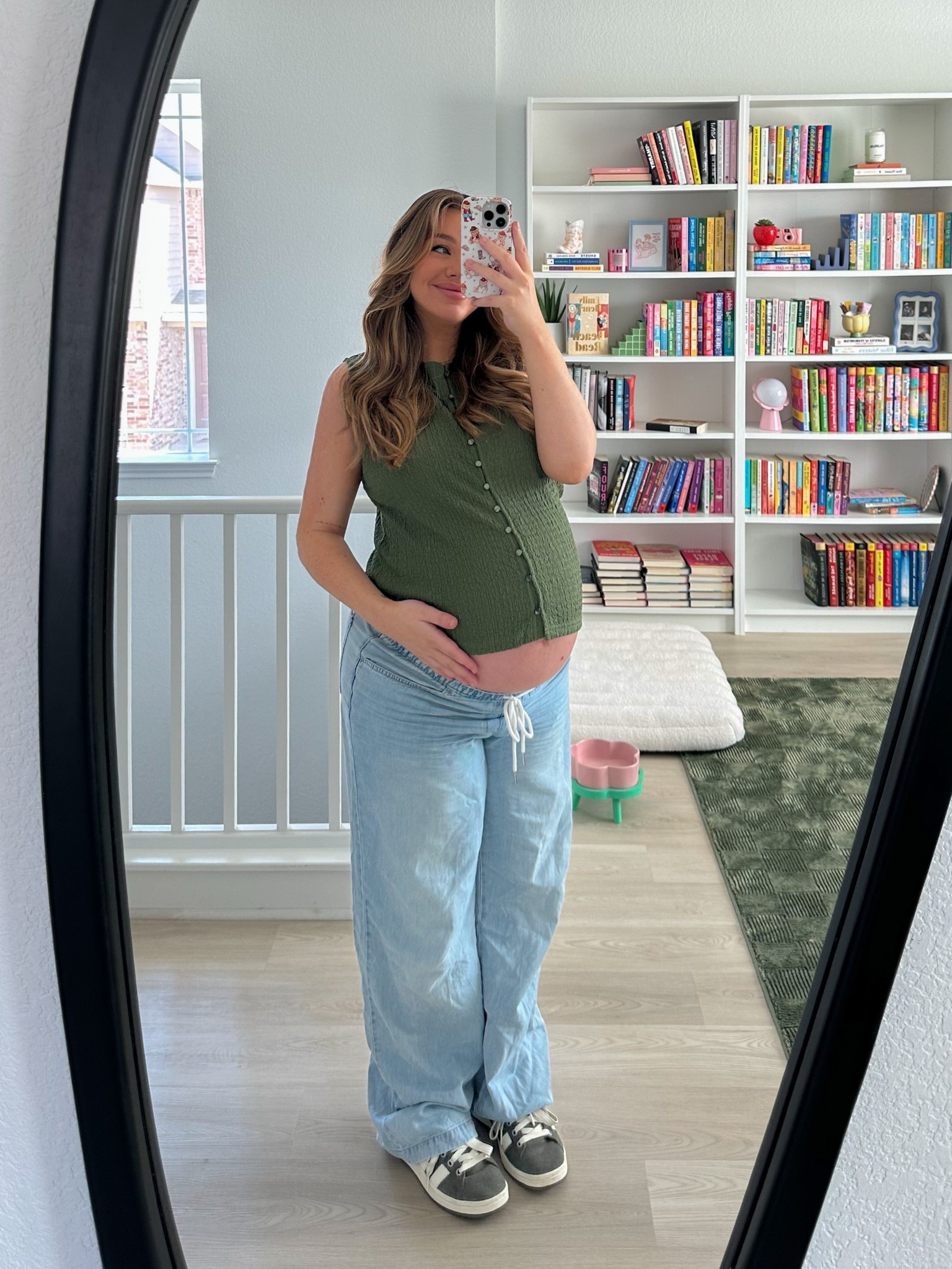 Bumpfit at 37 weeks! Linking similar tops because this one was a TJ Maxx find. Size medium in pants. 

#LTKBump #LTKFindsUnder50