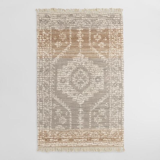 Persian Style Woven Jute Dehra Area Rug | World Market