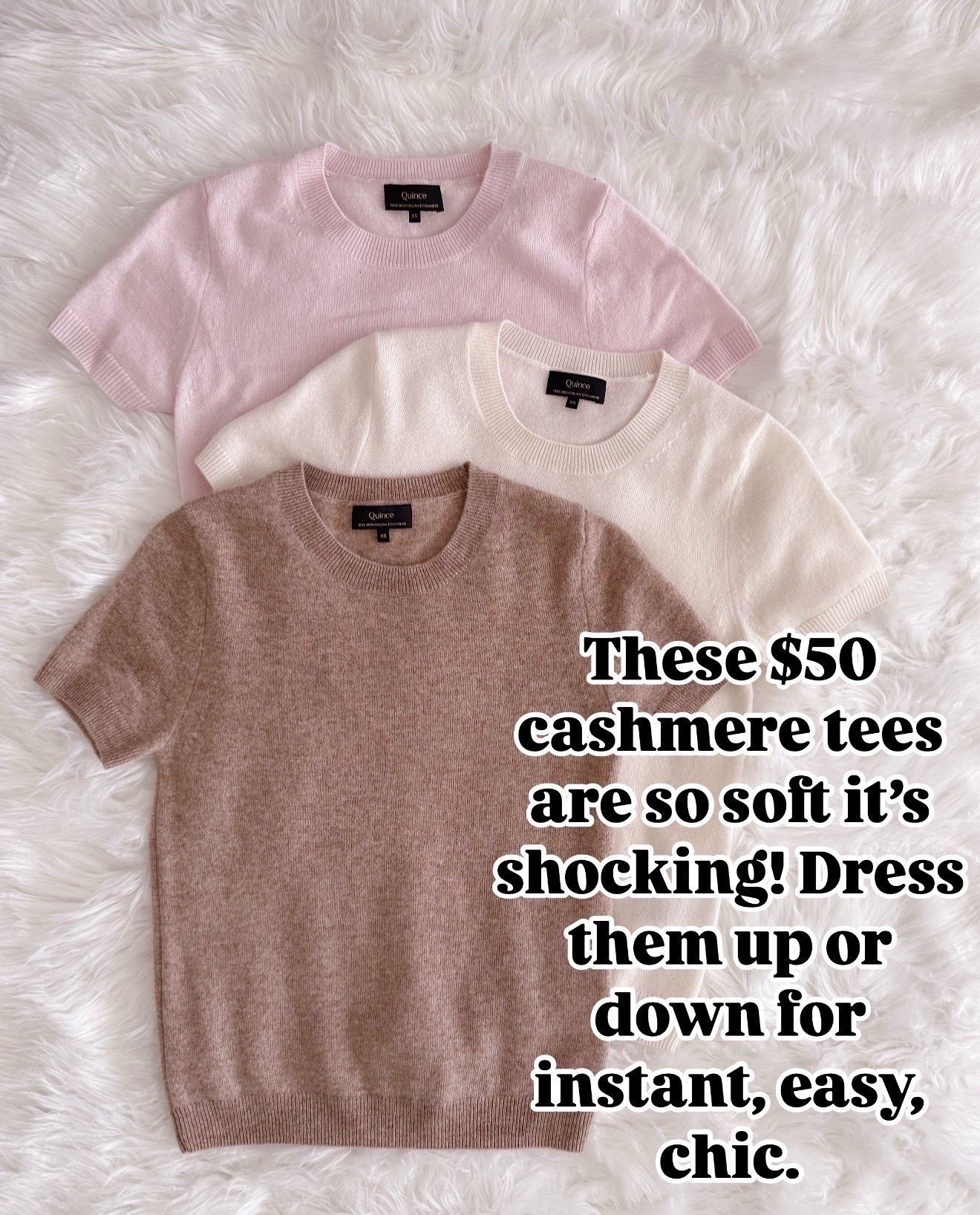 Cashmere under $50 that feels triple the price.
These short-sleeve sweaters are a closet staple and are perfect with denim, trousers, or layered under jackets.

Sunsets and Stilettos Quince cashmere tees, affordable luxury, fall outfit basics, Nordstrom style finds, soft layering staples

#LTKWorkwear #LTKOver40 #LTKSeasonal