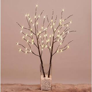 Lightshare Lighted Willow Branch Artificial Christmas Tree 32in. Mini LED PathwayLights for Decor... | The Home Depot