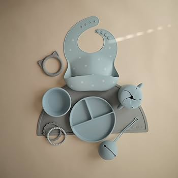 mushie Silicone Baby Teether Toy | Cat (Stone) | Amazon (US)
