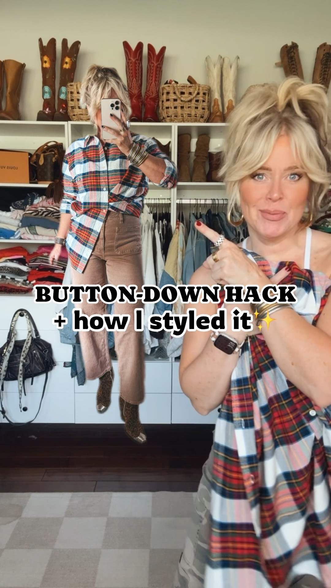 I love a button down and the men’s section always has good ones especially in the fall and winter! This one from Walmart is going to be so pretty for the holidays! 
I’m a pattern mixing girl and I think camo is a neutral. I love camo and plaid together. ♥️

Button down L
Camo pants M
Stuffed mules true to size

#LTKootd #LTKgrwm #LTKOver40