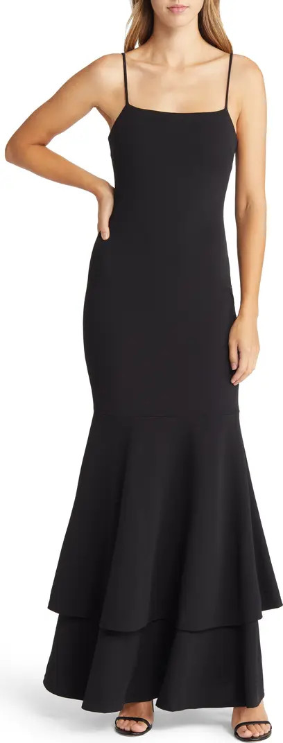 Lulus Tier and There Tiered Trumpet Gown | Nordstrom | Nordstrom