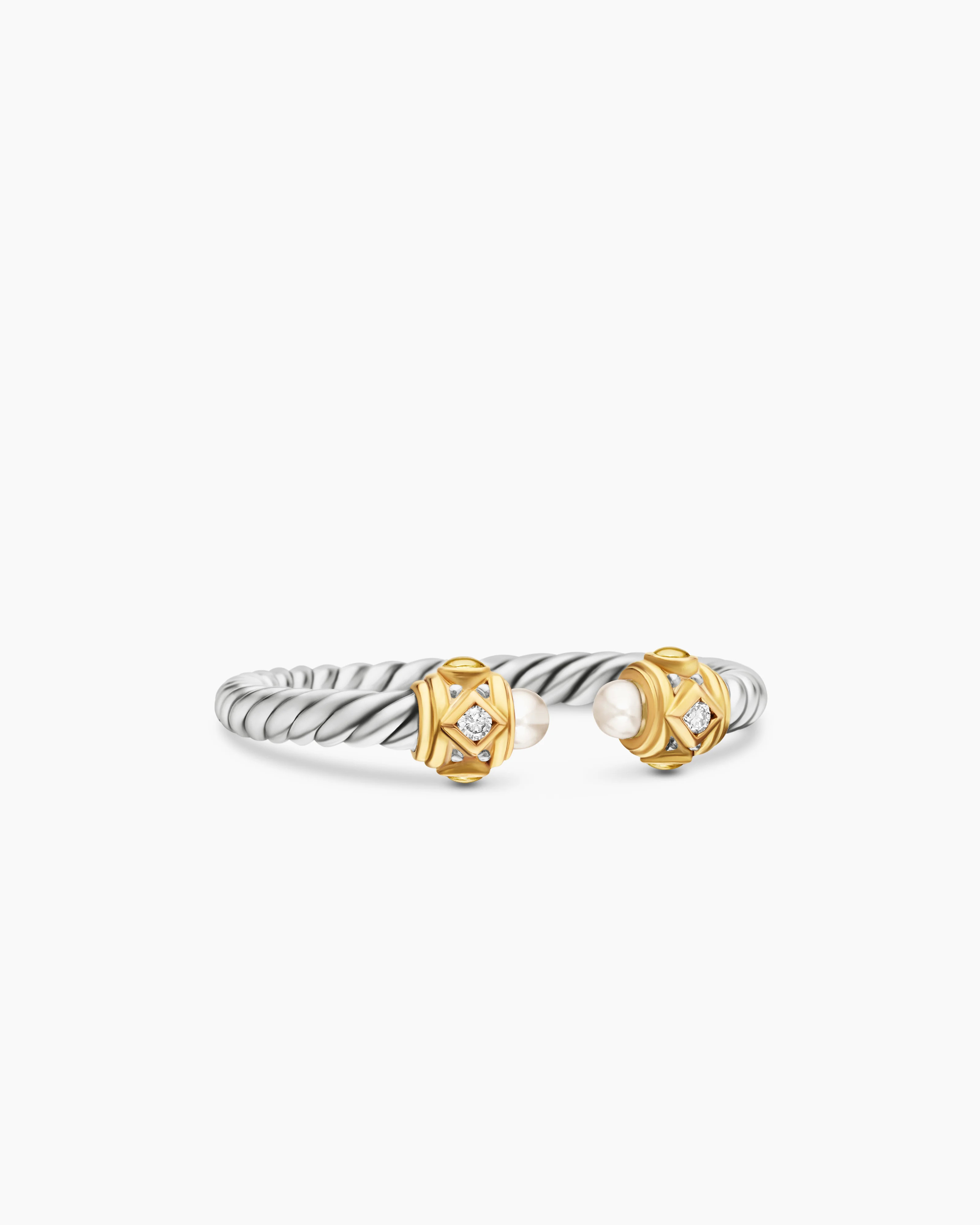 Renaissance Ring
Sterling Silver with 14K Yellow Gold, Pearls and Diamonds, 2.3mm | David Yurman