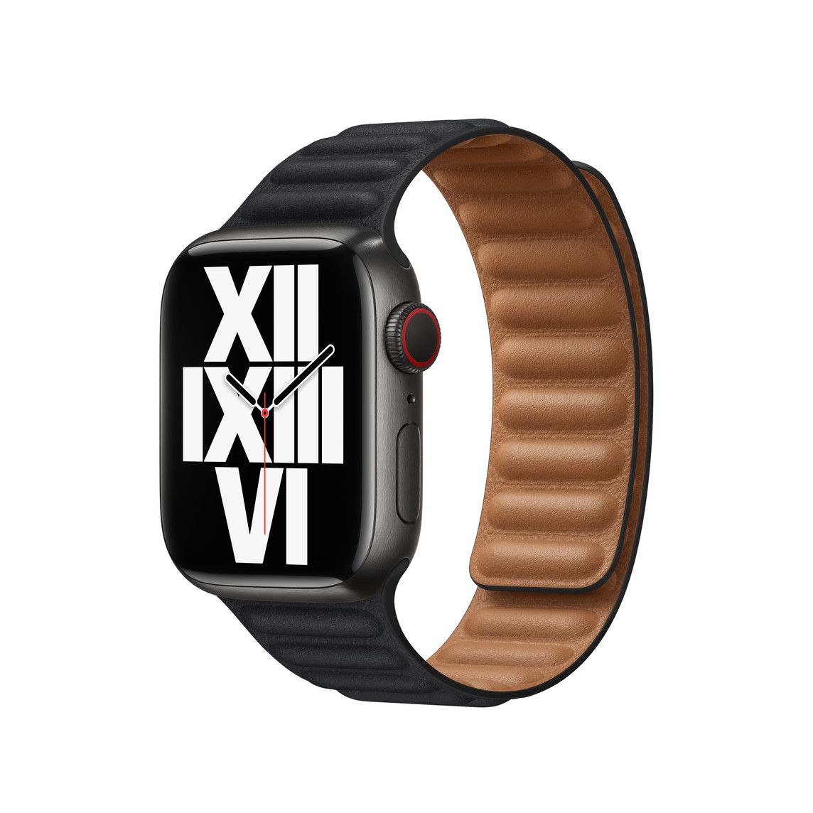 41mm Midnight Leather Link - S/M | Apple (US)
