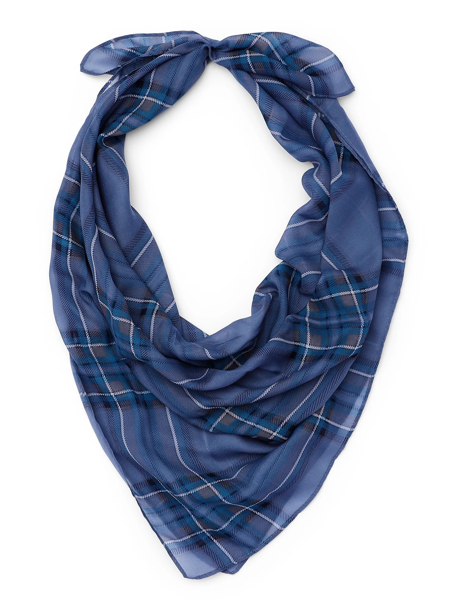 Time and Tru Women's Print Scarf, Blue Multi-Color | Walmart (US)