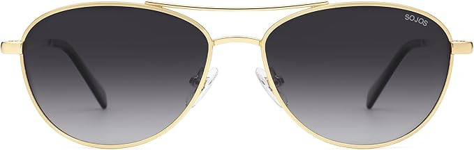 Amazon.com: SOJOS Retro Polarized Aviator Sunglasses for Women Men Vintage 70s Style UV Protectio... | Amazon (US)