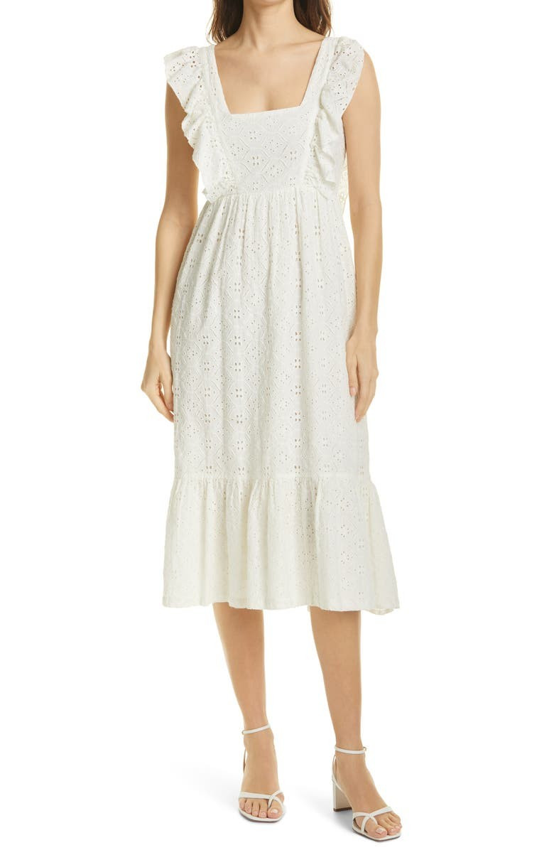 ba&sh Byrd Broderie Anglaise Midi Dress | Nordstrom | Nordstrom