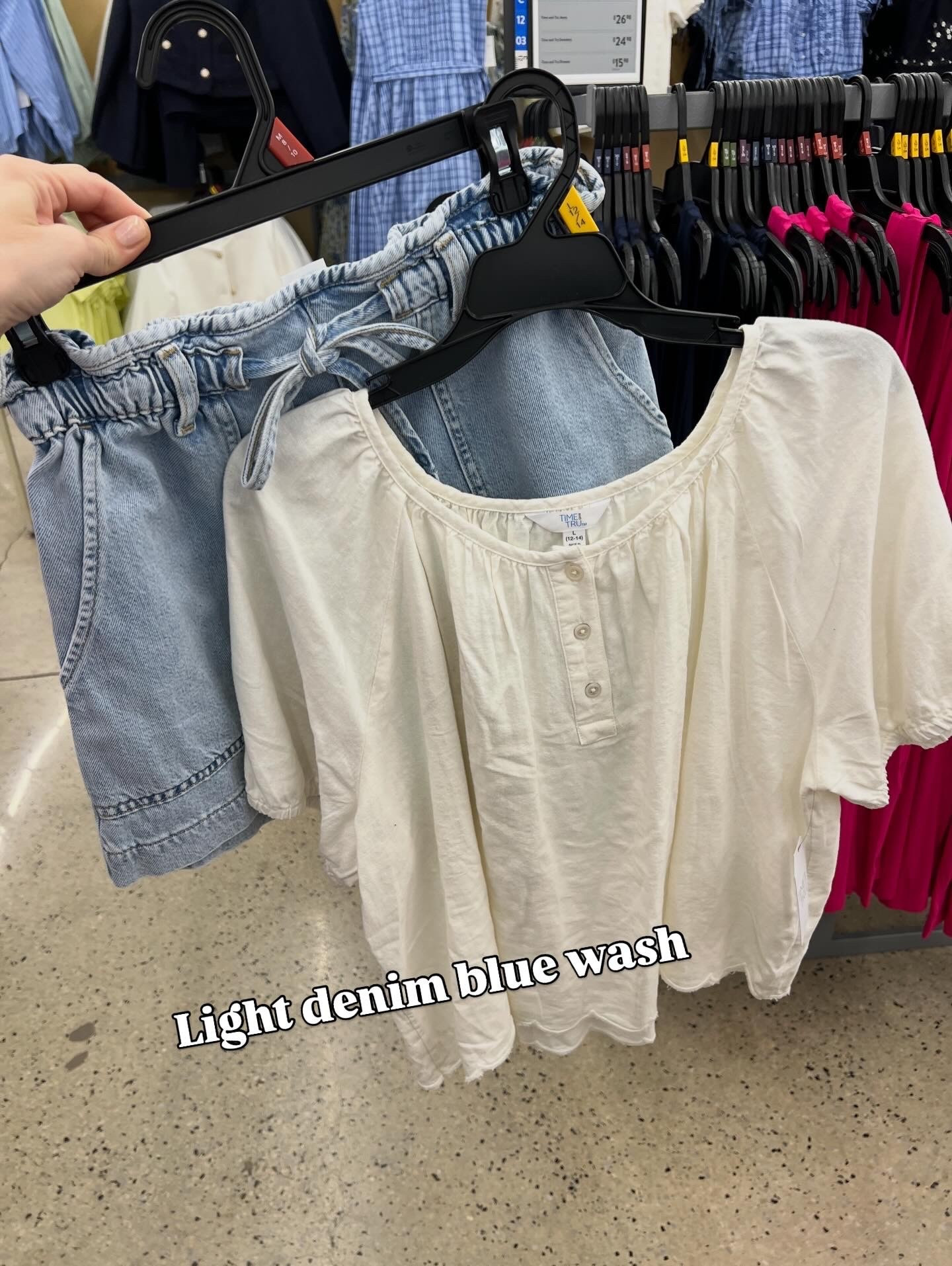 Tie waist shorts and boho blouse; this top is in store only, so sorry! #walmartfashion 