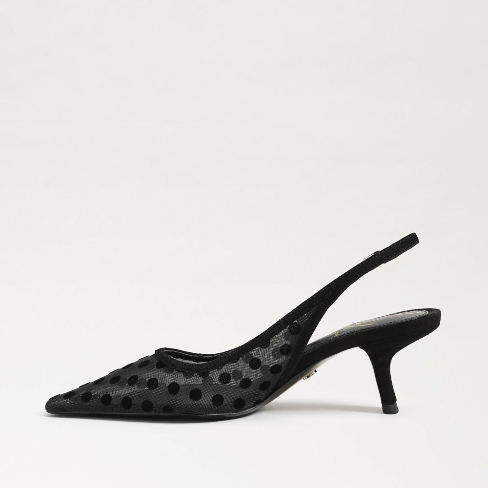 Bianka Polka Dot Mesh Slingback Pump | Sam Edelman