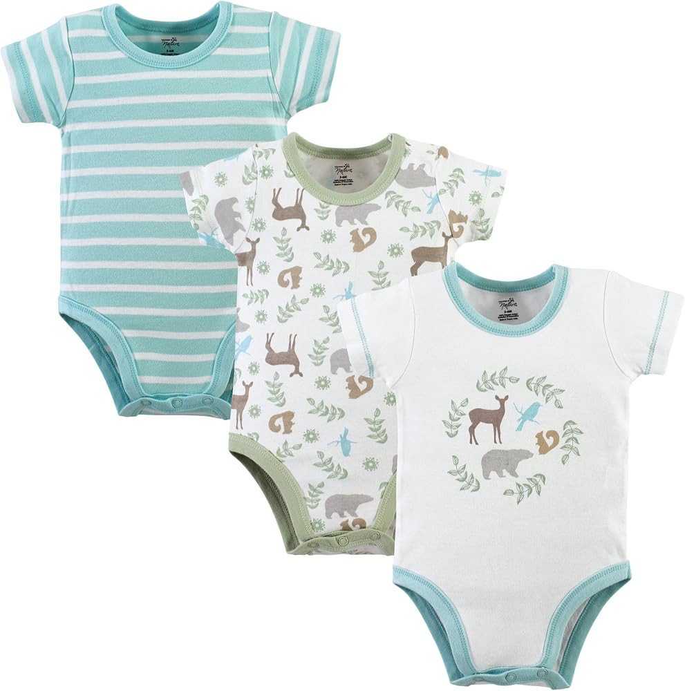 Touched by Nature Unisex Baby Organic Cotton Bodysuits | Amazon (US)