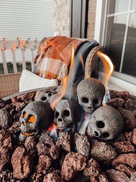 These ceramic skulls for my fire pit for this Halloween is the perfect addition.
#skulls #halloweendecor

#LTKunder50 #LTKSeasonal #LTKhome