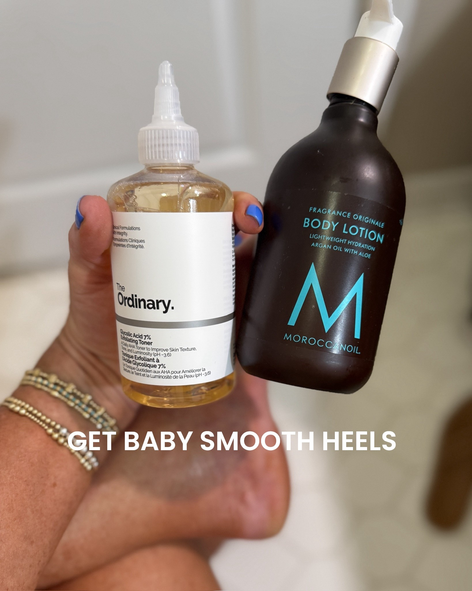 Wash your feet every night & put on the ordinary exfoliating toner with lotion, and after a week you will notice results 😍 this combo helps so much especially after I've been at the beach and my feet get dry!

#LTKBeauty #LTKselfcare