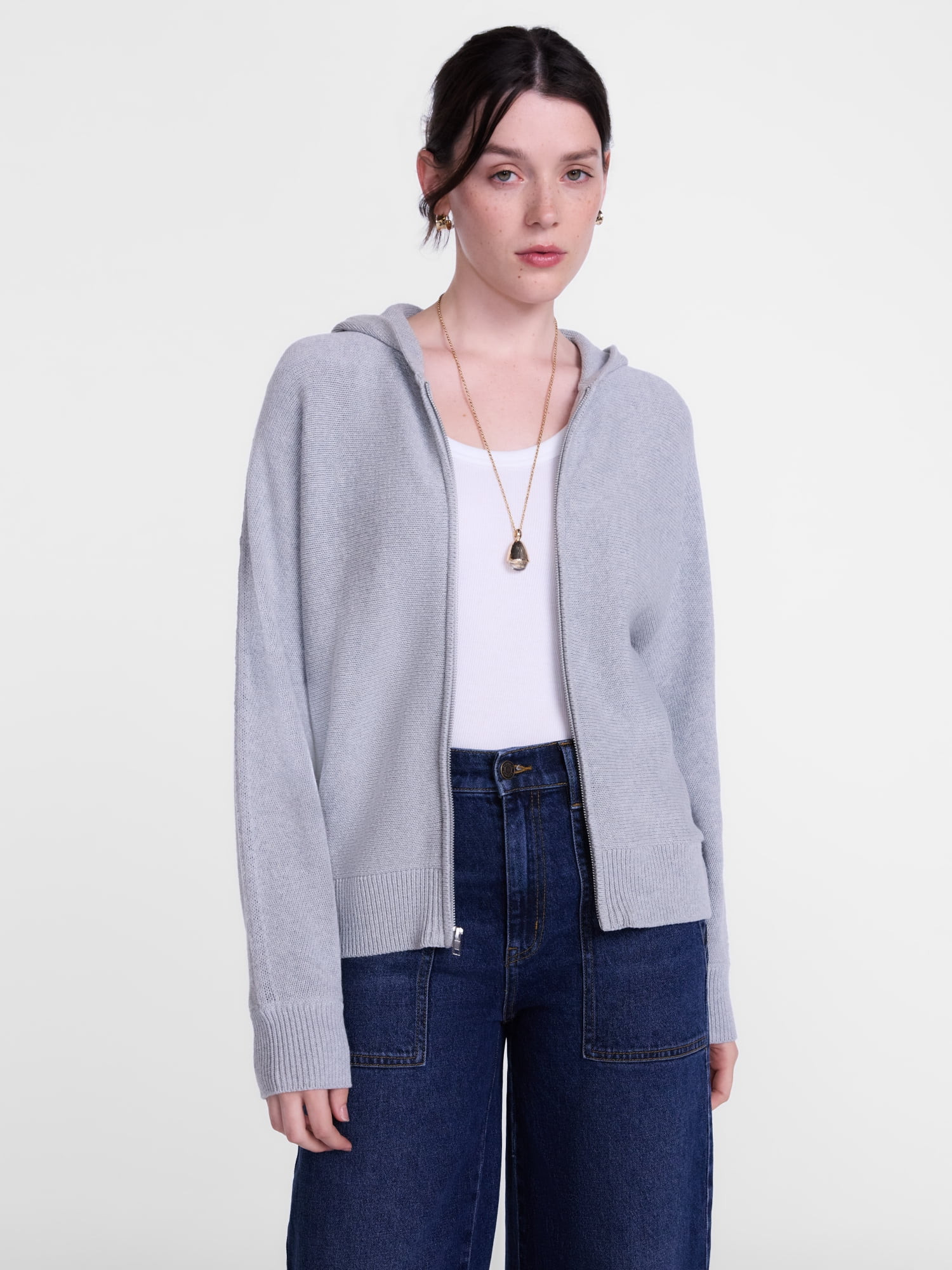 Scenario Women's Full Zip Hoodie Sweater, Lightweight, Sizes XS-XXXL | Walmart (US)