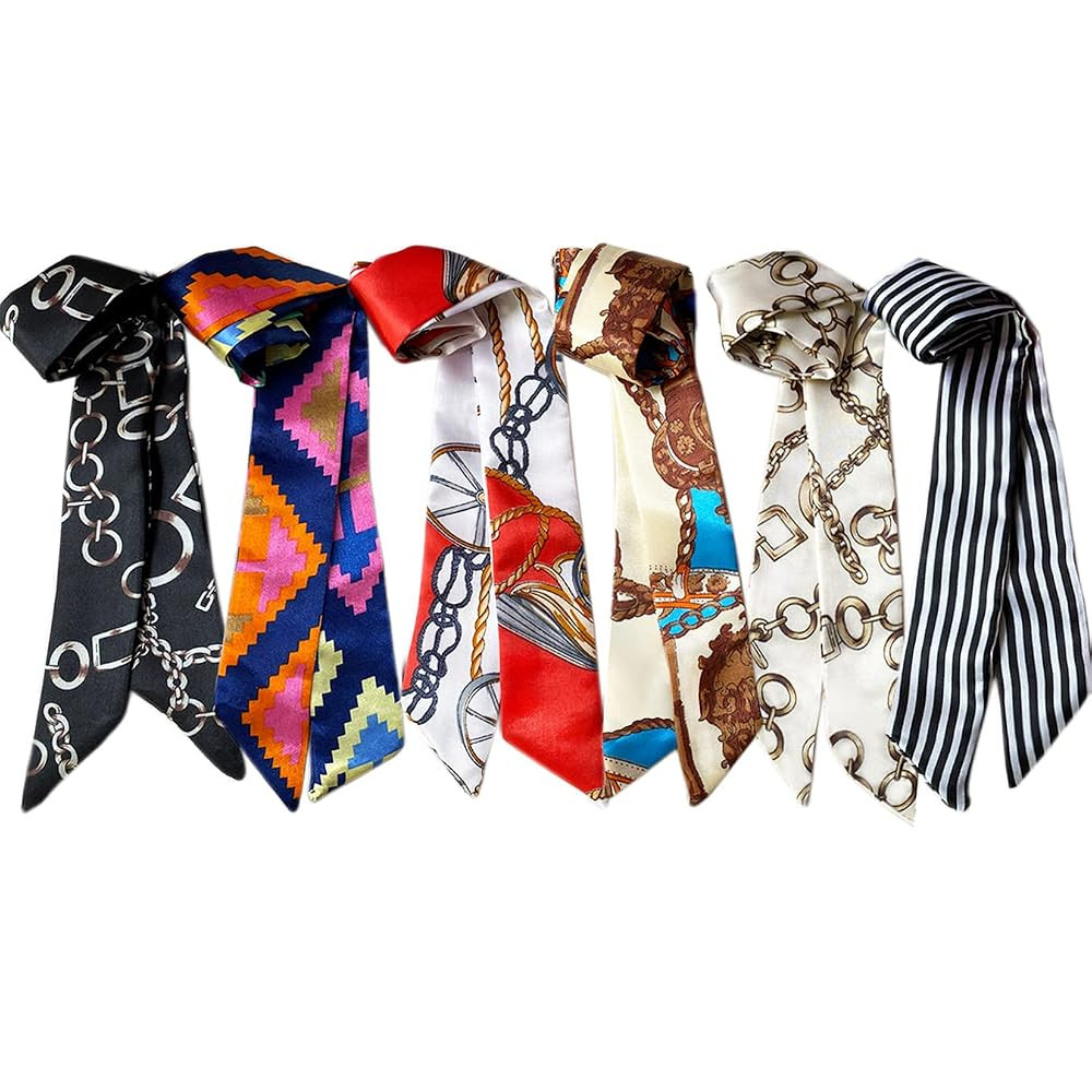kcctoo 2/6/10Pack Scarf Bags for Women Handbag Scarfs Band Hair Neck Scarves Fashion Gifts | Amazon (US)