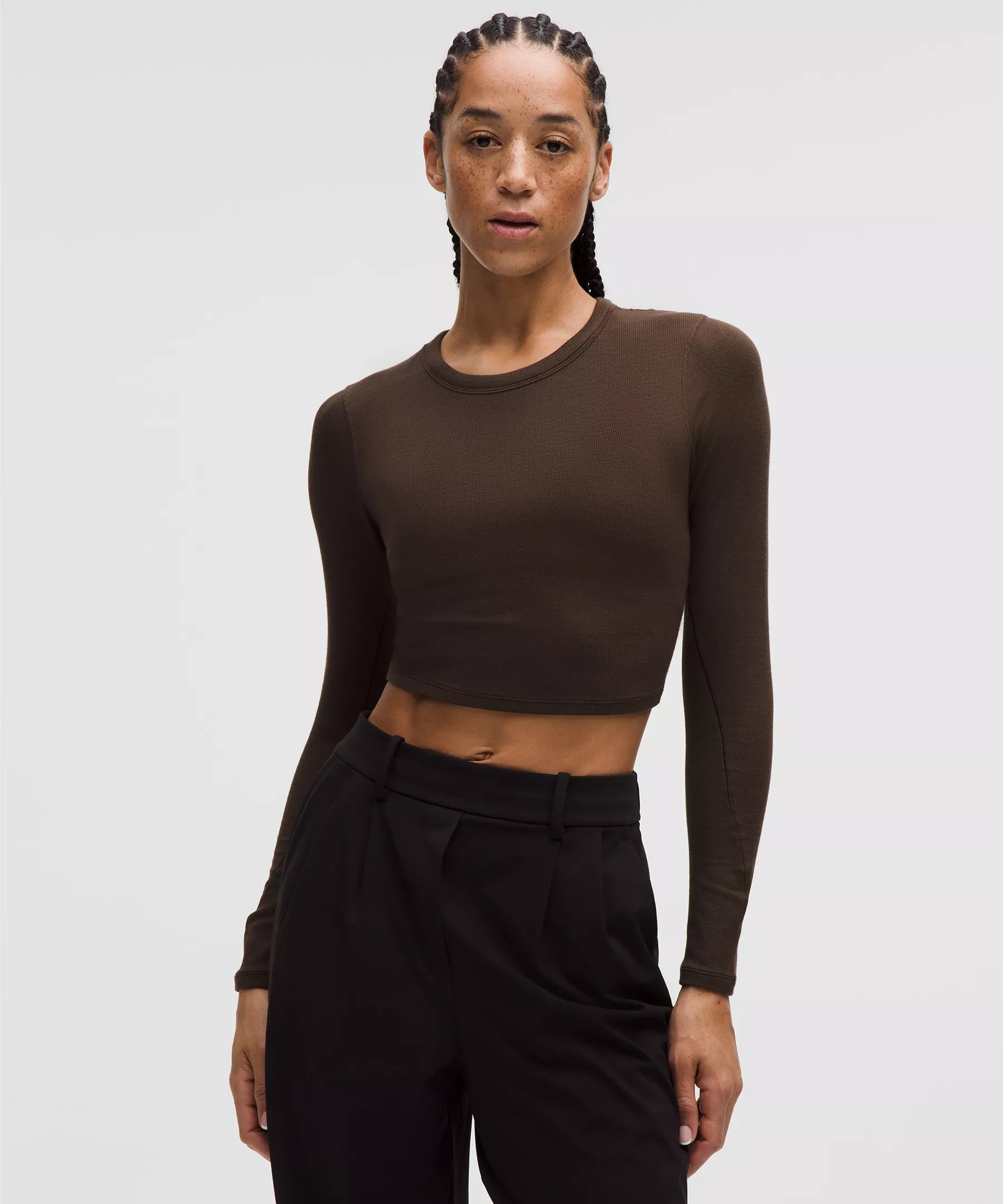 Hold Tight Straight-Hem Cropped Long-Sleeve Shirt | Lululemon (US)