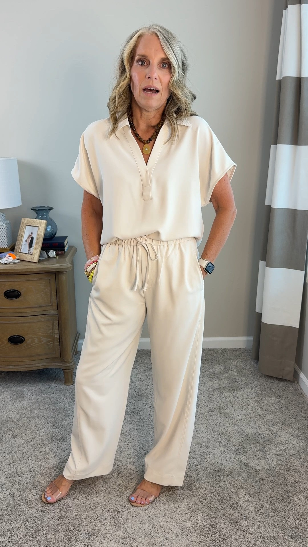 Wearing XS top and small pants. Use LISAXSPANX for 15% off your first @Spanx order. These are such great workwear and travel pieces, but also just fun to wear everyday for a pulled together look.

#LTKdayinmylife #LTKootd #LTKOver40
