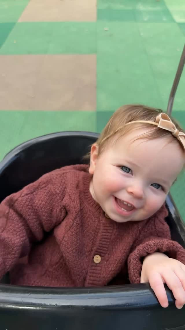 Her giggles when she FLEW down the slide! 🥹😂 

backstory ::: Since Sutton could sit up on her own, it has been like 100° every day back in Dallas. It’s been so unbelievably hot this year and we because of that haven’t been able to play outside like we love to. 

Since we are in NYC right now, and the weather is amazing, we wanted to spend more time outside with the babies! So we took Sutton to the park for the first time to swing and slide down the slide! 🥹 

When we got there, both babies were so happy. Ellie tried the big girl swing for the first time and did so good. And then Sutton got to try! She was so giggly the whole time and had so much fun. 

After a while of swinging, we took Sutton over to the slide while Ellie was playing, and let her slide down the slide a few times. It feels so nice to be somewhere where the weather isn’t so dangerously hot. We plan on doing a lot more playground and park playtimes with the girls while we are here! ❤️🥹 

 #LTKootd #LTKmomlife #LTKKids