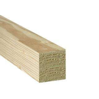 4 in. x 4 in. x 8 ft. #2 Ground Contact Pressure-Treated Southern Yellow Pine Timber | The Home Depot