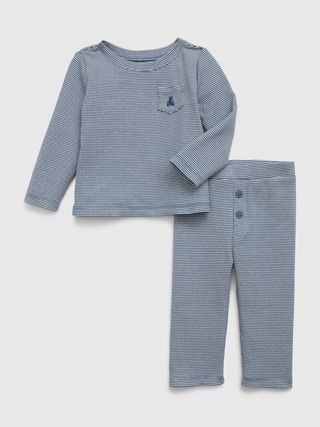 Baby First Favorites TinyRib Stripe Outfit Set | Gap (US)