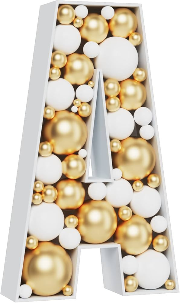 3FT Large Marquee Letters Mosaic Balloon Frame Pre-cut Foam Board Marquee Light Up Letters A for ... | Amazon (US)