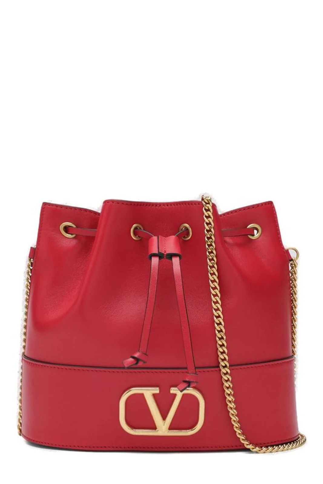 Valentino VLogo Signature Drawstring Mini Bucket Bag | Cettire Global