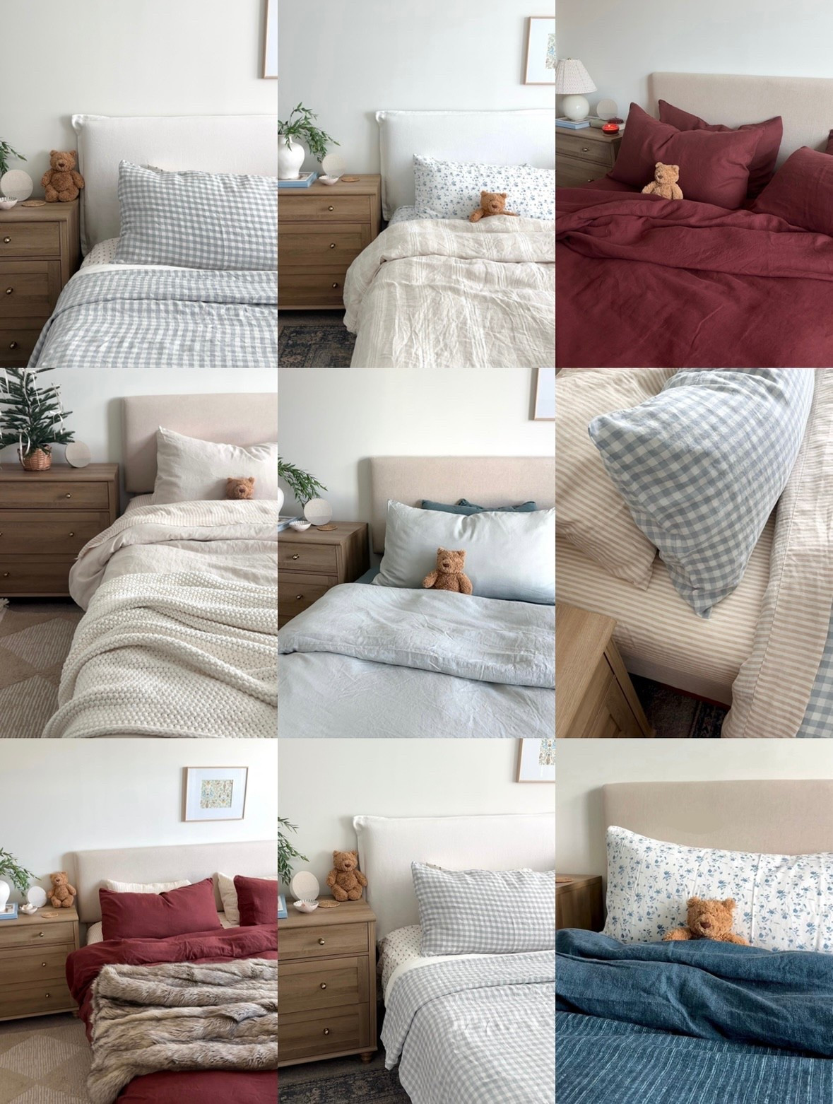 my favorite bedding combos over the last year! 🌸🤍⭐️

bedding, gingham bedding, floral sheets, cozy bedroom, linen bedding, quince, nightstand, oversized nightstandd

#LTKdayinmylife #LTKmorningroutine #LTKHome