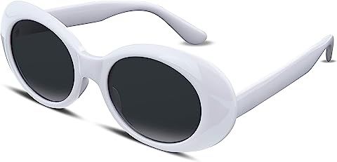 FEISEDY White Clout Goggles Sunglasses Women Men Retro Oval Sunglasses Girls Boys Sunglasses B2253 | Amazon (US)
