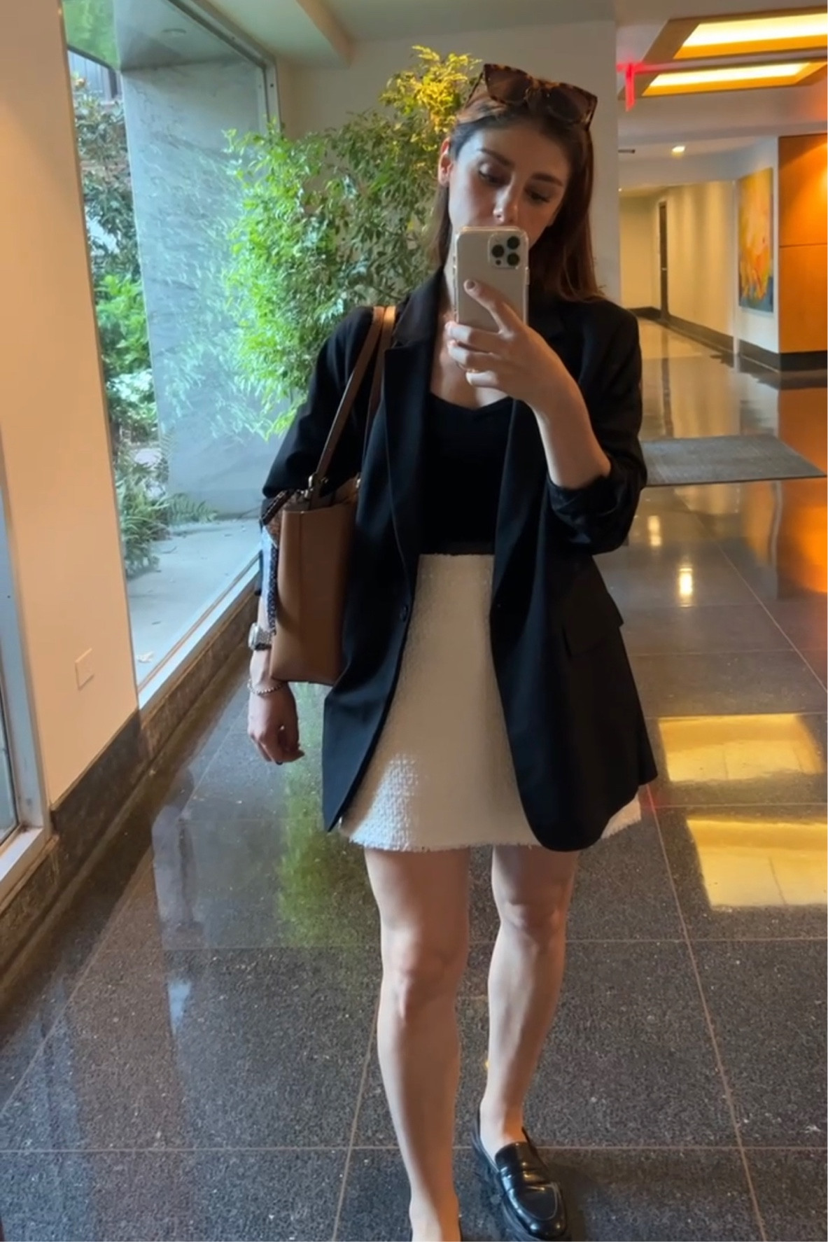 Blazer style, tweed mini skirt, Zac Posen bag, classic style, neutral style, minimal style

#LTKstyletip #LTKSeasonal