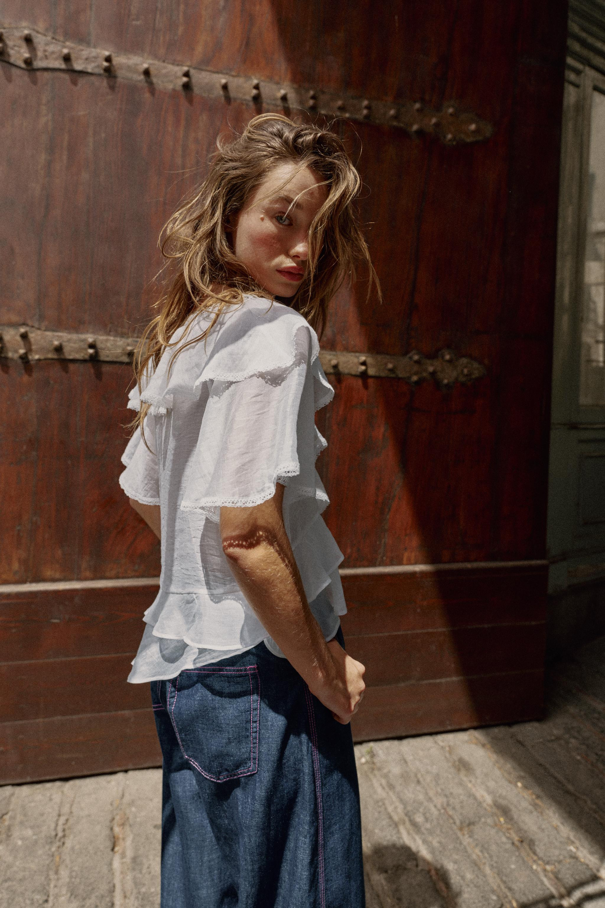 ROMANTIC RUFFLE SHIRT | Zara UK