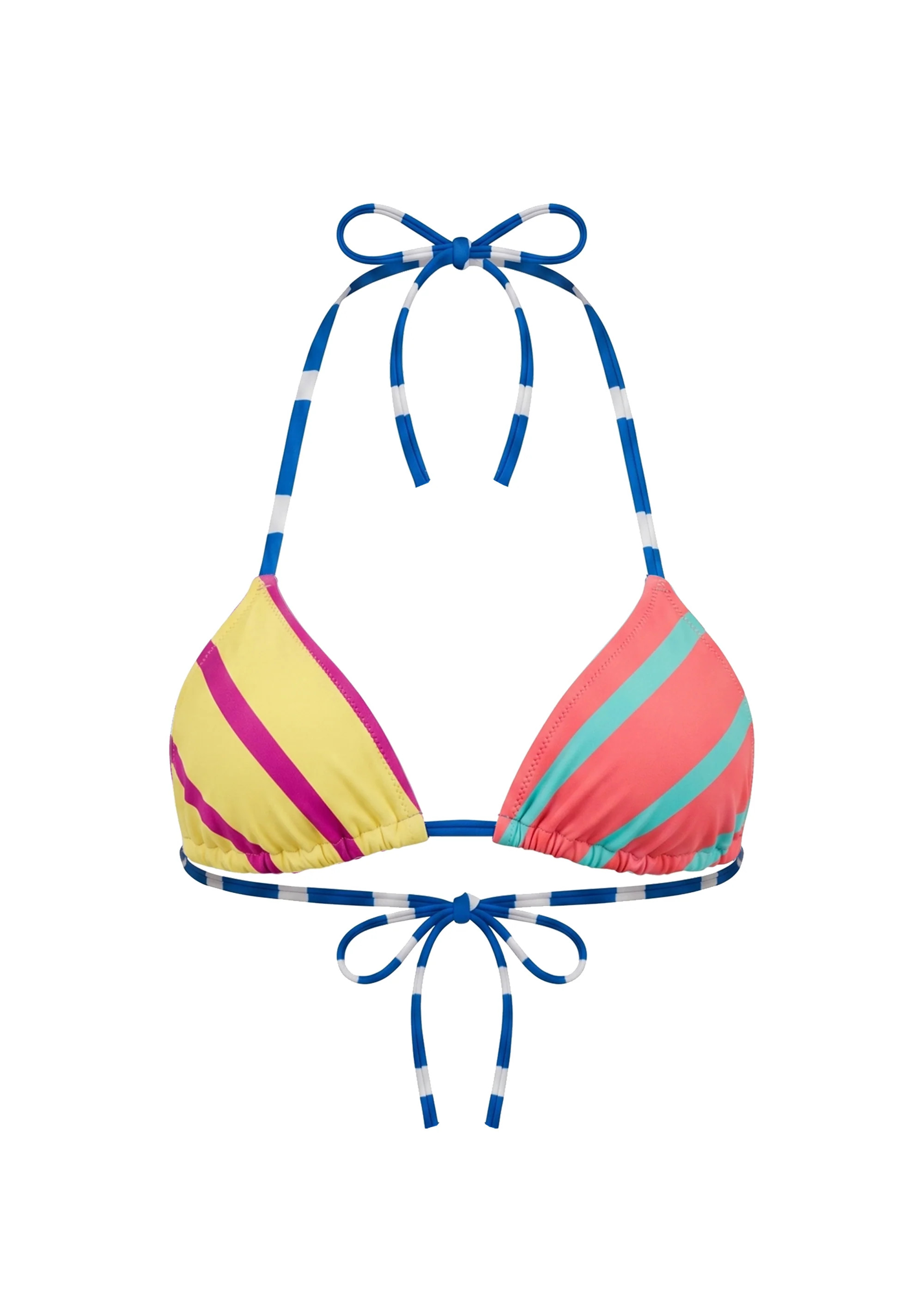 Iris Bikini Top Reversible Symi Colorblock Stripe | Solid & Striped