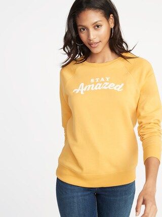 Relaxed Graphic Crew-Neck Sweatshirt for Women | Old Navy US