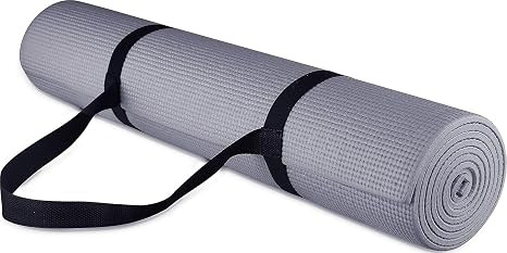 Fitvids All Purpose 1/4-Inch High Density Anti-Tear Exercise Yoga Mat with Carrying Strap, Multip... | Amazon (US)