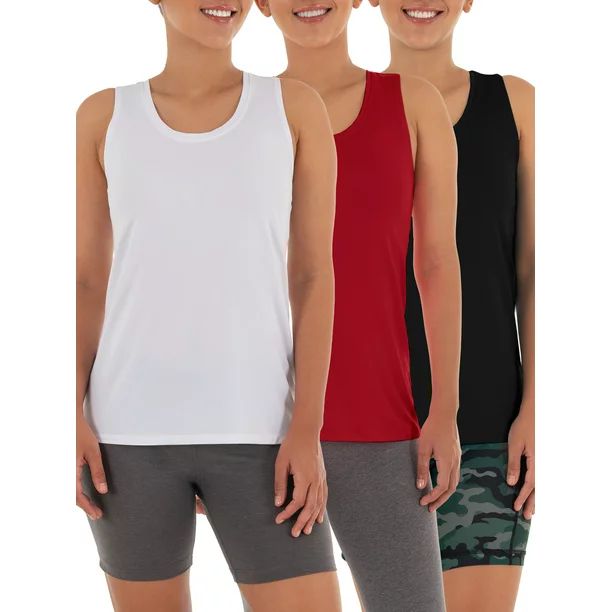 Athletic Works Women's Active Racerback Tank, 3-pack | Walmart (US)