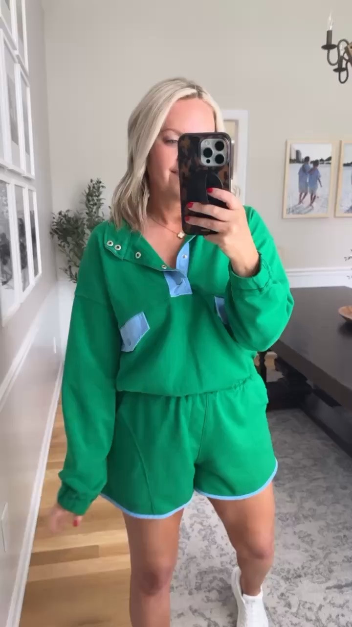 This sporty little set is giving retro country club vibes in the best way 💚 Love the bold green color with the contrast blue details, and it’s the kind of comfy matching set that still looks so put together for errands, travel days, or casual weekends.

matching athletic set, green lounge set, sporty chic outfit, casual summer outfit, comfy matching set, weekend outfit idea, airport style, athleisure fashion, retro inspired set, cute everyday look, Amazon fashion finds, vacation outfit, summer casual style, lovelylifestyling

#LTKootd #LTKSeasonal #LTKOver40