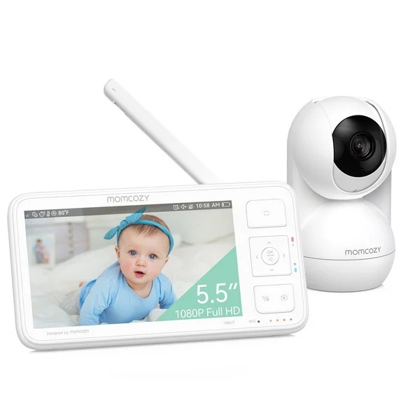 Momcozy Video Baby Monitor, 5.5” 1080P Full HD Baby Monitor with Camera No WiFi, Infrared Night... | Walmart (US)