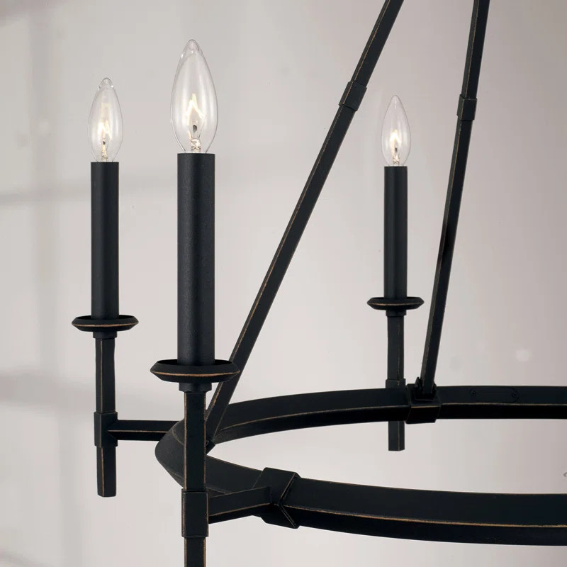 6 - Light Dimmable Wagon Wheel Chandelier | Wayfair North America