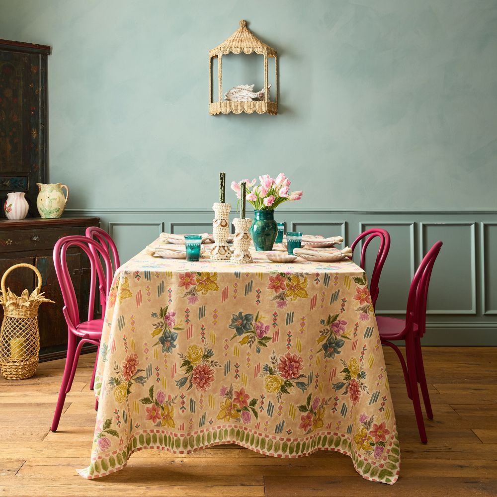 Chiara Floral Printed Tablecloth | GreenRow
