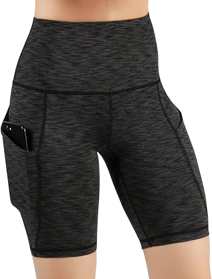 ODODOS High Waist Out Pocket Yoga Short Tummy Control Workout Running Athletic Non See-Through Yo... | Amazon (US)
