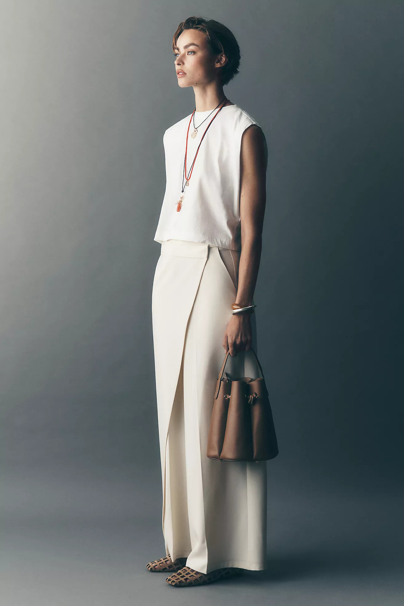 Whiteroom + Cactus Wrap Front Trouser Pants | Anthropologie (US)