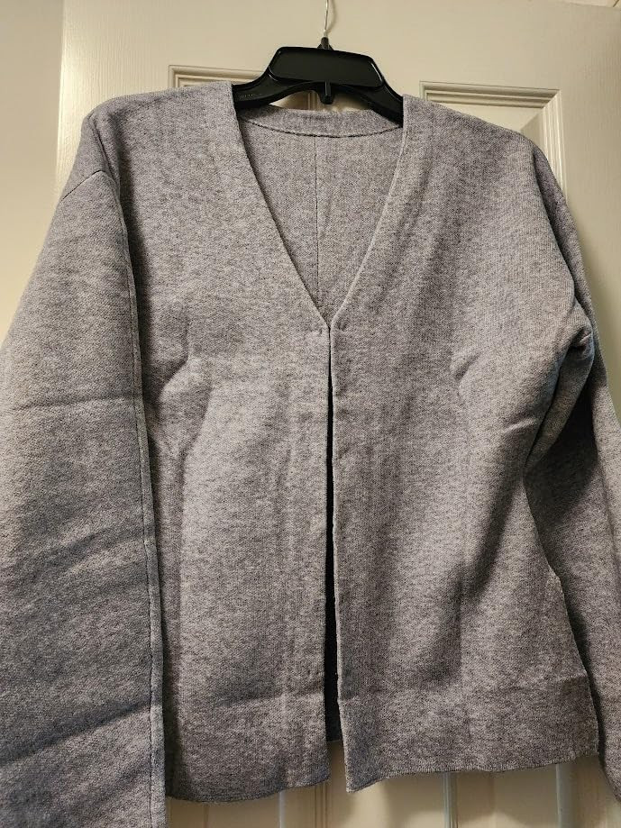 Saodimallsu Womens V Neck Sweater Blazer Peplum Long Sleeve Knit Open Front Split Cardigan Sweate... | Amazon (US)