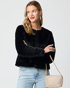 Faux-fur cropped jacket | J.Crew Factory