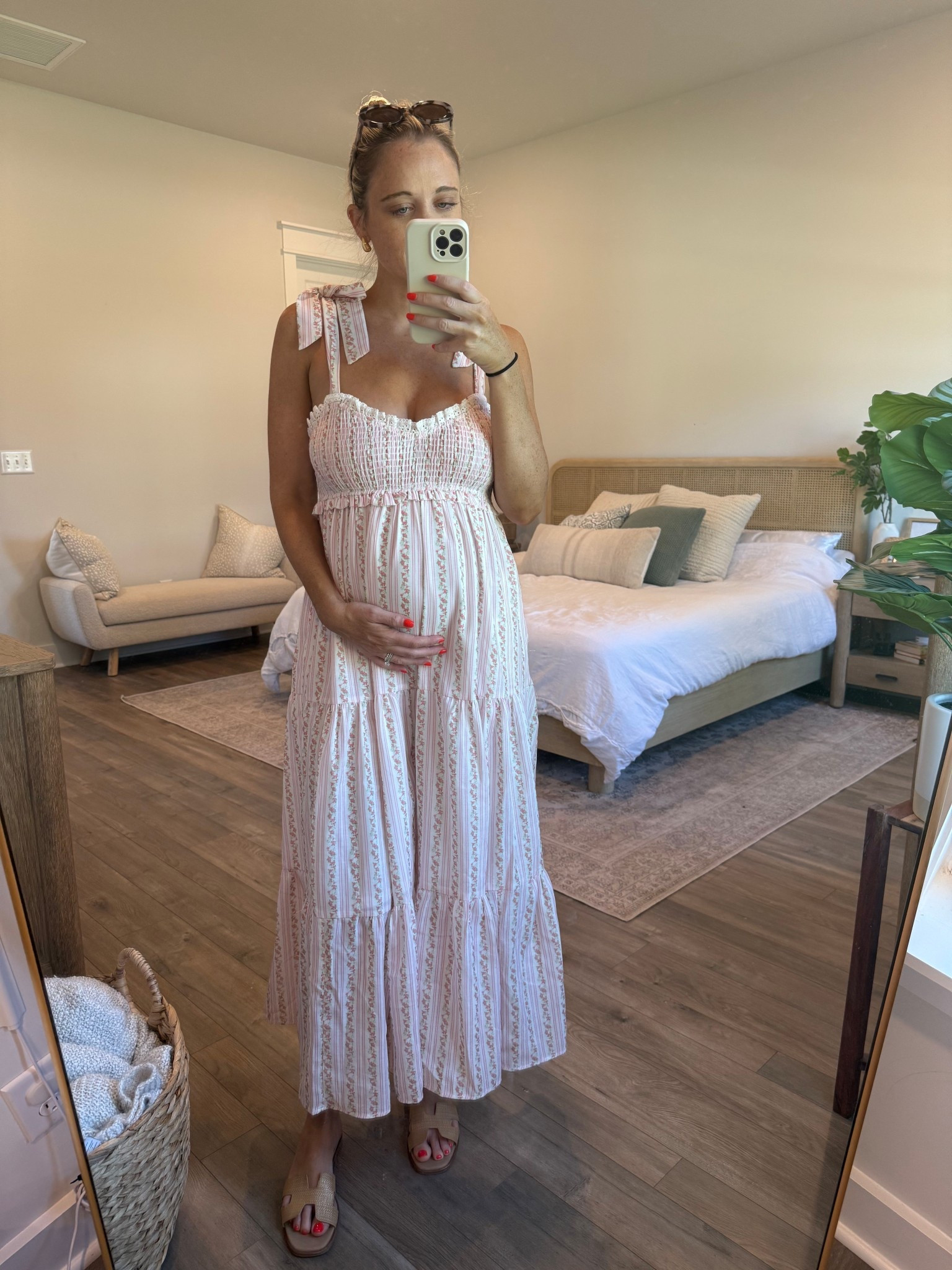The cutest girliest maternity dress! 🌺🩷

#LTKBump #LTKFindsUnder100