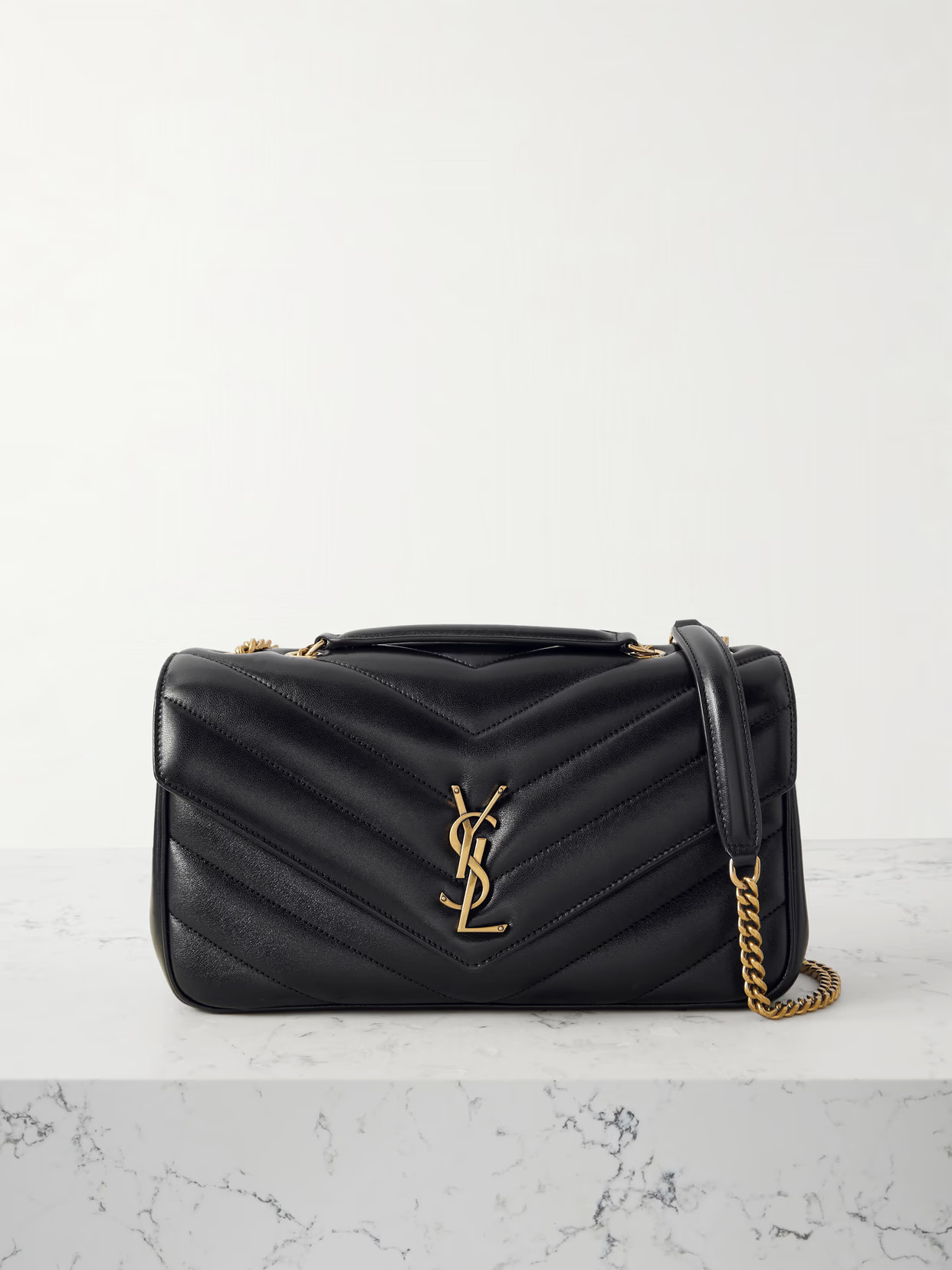 SAINT LAURENT - Loulou Medium Quilted Leather Shoulder Bag - Black | NET-A-PORTER (US)