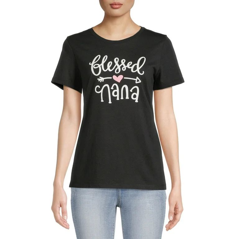 Way To Celebrate Women's Blessed Nana Graphic T-Shirt | Walmart (US)