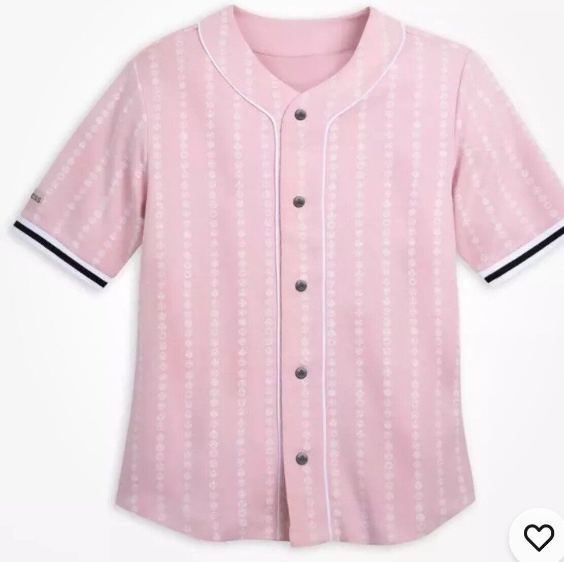Disney Parks Light Pink Princess Disneyland Stripe Baseball Jersey Sz M  | eBay | eBay US